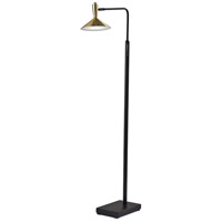 Adesso 4263-01 Lucas 54 inch 6.00 watt Black with Antique Brass LED Floor Lamp Portable Light photo thumbnail