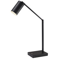 Adesso 4274-01 Colby 16 inch 9.00 watt Black Painted Metal Desk Lamp Portable Light, with USB Port photo thumbnail