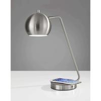 Adesso 5131-22 Emerson 18 inch 60.00 watt Brushed Steel Desk Lamp Portable Light, with AdessoCharge Wireless Charging Pad and USB Port alternative photo thumbnail