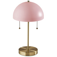 Adesso 5132-29 Bowie 18 inch 40.00 watt Antique Brass and Light Pink Table Lamp Portable Light photo thumbnail
