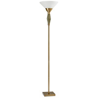 Adesso 5168-21 Murphy 71 inch 150.00 watt Antique Brass and Green Glass Floor Lamp Portable Light photo thumbnail