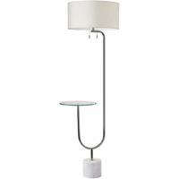 Adesso 5426-22 Sloan 65 inch 60.00 watt Polished Nickel and White Marble Floor Lamp Portable Light photo thumbnail