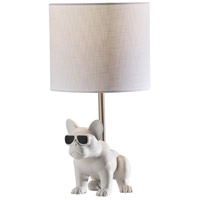 Adesso SL3706-02 Sunny 16 inch 60.00 watt White Ceramic with Brushed Steel Neck Table Lamp Portable Light, Simplee Adesso photo thumbnail