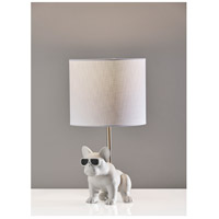 Adesso SL3706-02 Sunny 16 inch 60.00 watt White Ceramic with Brushed Steel Neck Table Lamp Portable Light, Simplee Adesso alternative photo thumbnail