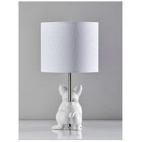 Adesso SL3706-02 Sunny 16 inch 60.00 watt White Ceramic with Brushed Steel Neck Table Lamp Portable Light, Simplee Adesso alternative photo thumbnail