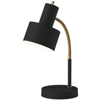 Adesso SL3714-01 Stark 18 inch 40.00 watt Black and Antique Brass Desk Lamp Portable Light, Simplee Adesso photo thumbnail