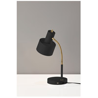 Adesso SL3714-01 Stark 18 inch 40.00 watt Black and Antique Brass Desk Lamp Portable Light, Simplee Adesso alternative photo thumbnail