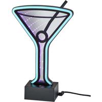 Adesso SL3718-01 Infinity Neon 10 inch 1.00 watt Black Table/Wall Lamp Portable Light, Martini Glass, Simplee Adesso photo thumbnail