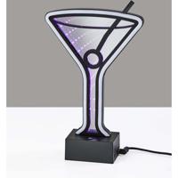 Adesso SL3718-01 Infinity Neon 10 inch 1.00 watt Black Table/Wall Lamp Portable Light, Martini Glass, Simplee Adesso alternative photo thumbnail