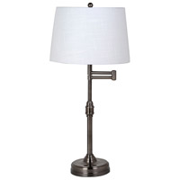 Adesso SL3990-23 Aaron 27 inch 100 watt Antique Pewter Swing Arm Table Lamp Portable Light, Simplee Adesso photo thumbnail