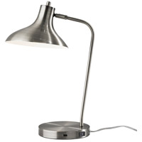 Adesso SL4919-22 Cleo 19 inch 40.00 watt Brushed Steel Desk Lamp Portable Light, Simplee Adesso photo thumbnail