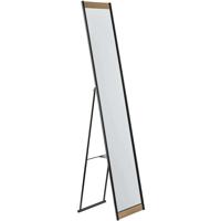 Adesso WK1113-12 Albert 60 X 13 inch Black and Natural Veneer Frame Floor Mirror photo thumbnail