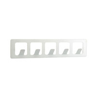 Adesso WK1118-02 Hangtime 21 inch White Five Wall Hook photo thumbnail