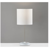Adesso SL4905-02 Mia 19 inch 40.00 watt Brushed Steel Color Changing Table Lamp Portable Light in White, Simplee Adesso alternative photo thumbnail