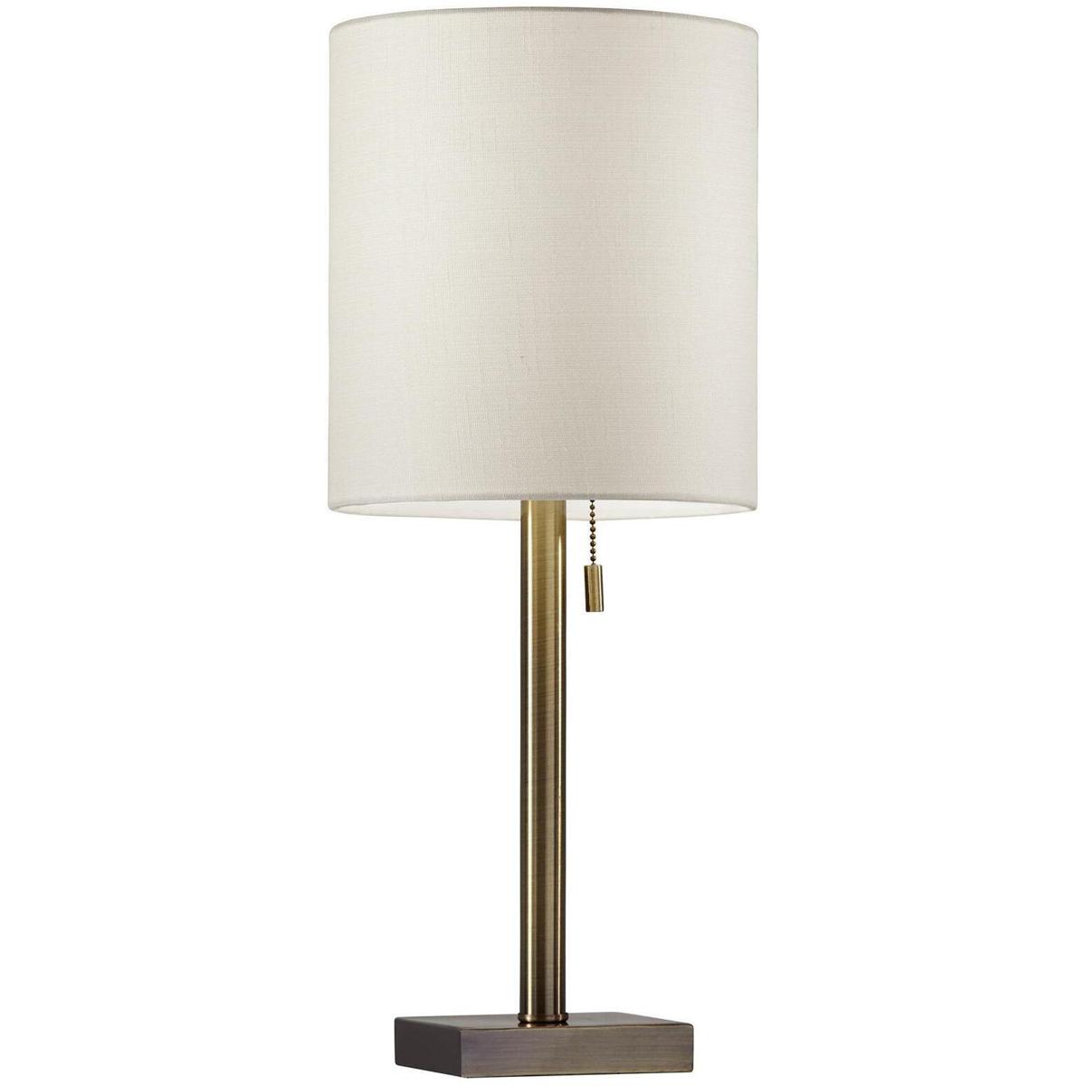 Lighting New York 1546-21 Adesso Liam 22 inch 60.00 watt Anitque Brass Table Lamp Portable Light in Antique Brass 1546-21 - Open Box