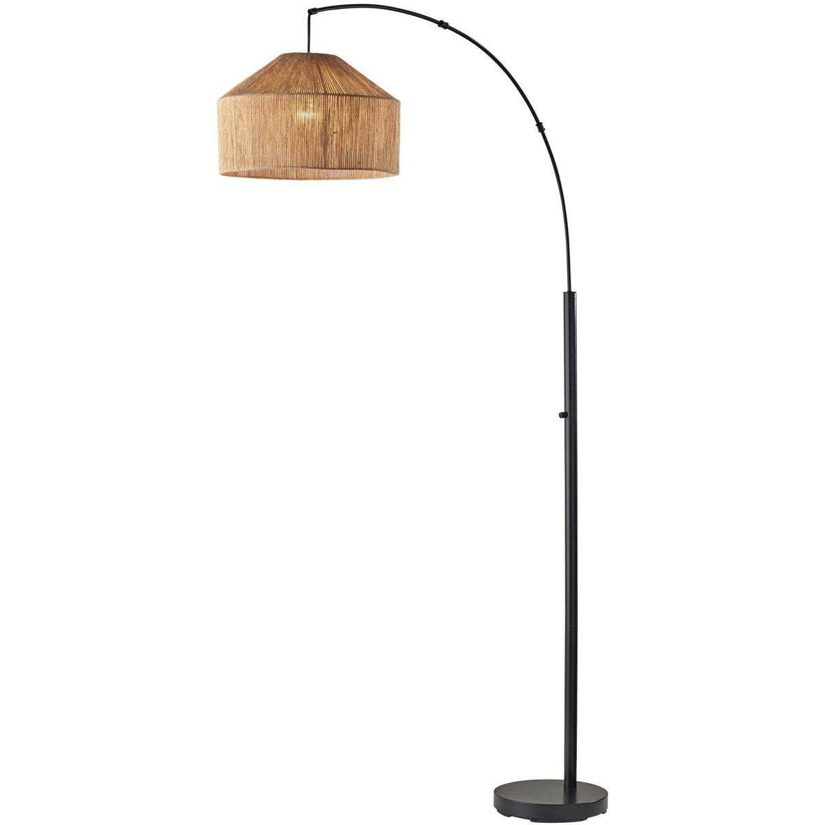 Adesso 1637-01 Amalfi 75 inch 100.00 watt Black Arc Floor Lamp Portable Light