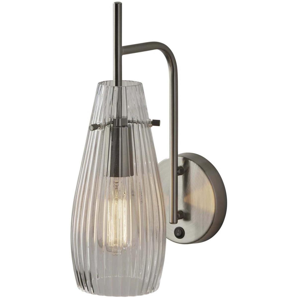 Adesso 2145-22 Layla 1 Light 5 inch Brushed Steel Wall Lamp Wall Light