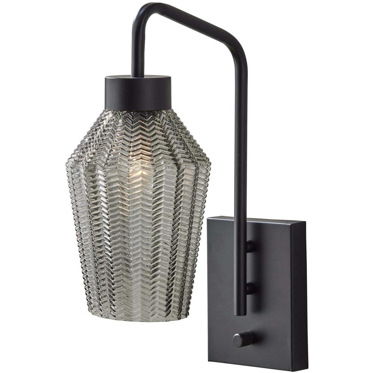 Adesso 3876-01 Belfry 1 Light 7 inch Black Wall Lamp Wall Light