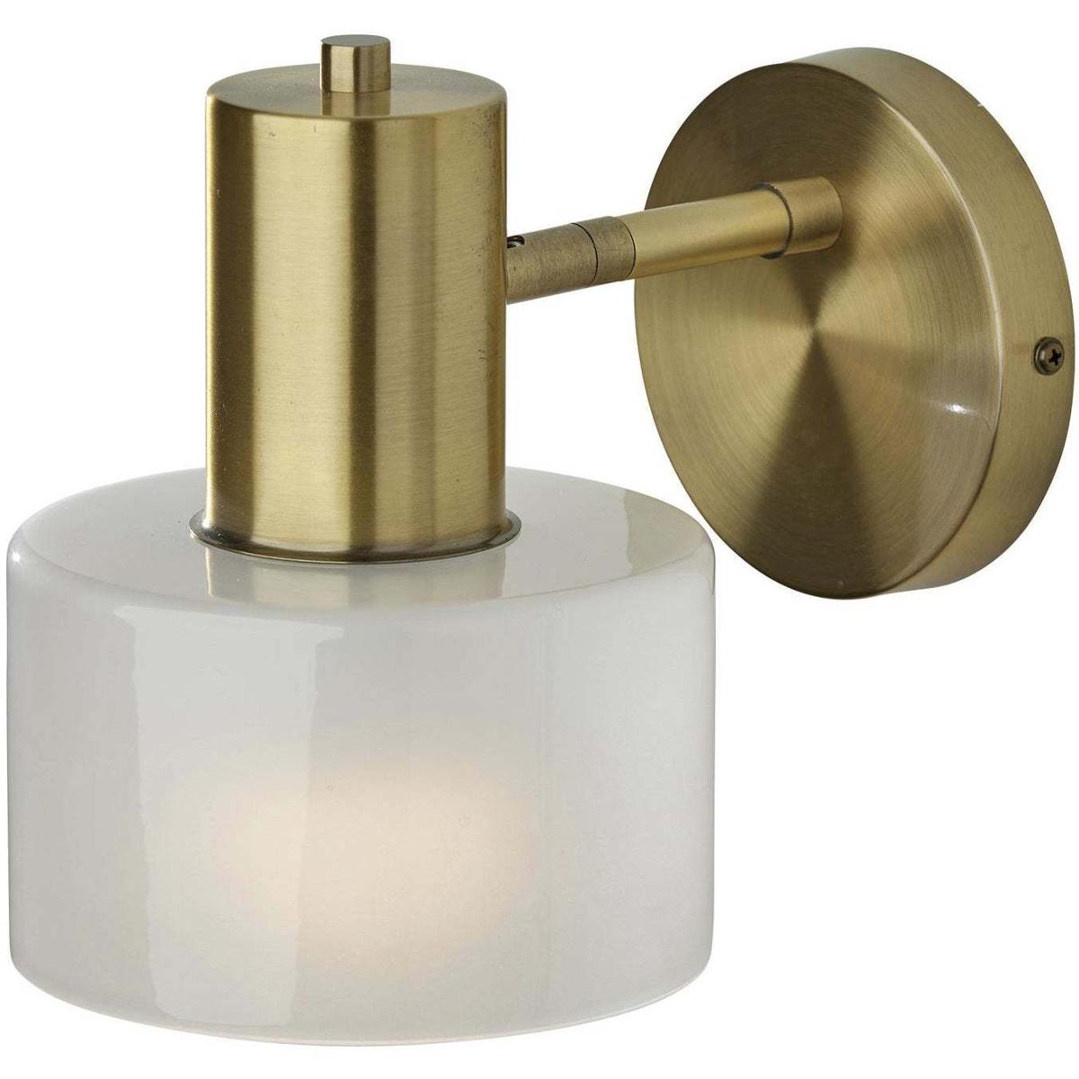 Adesso 8" Rhodes Wall Lamp - Antique-Like Brass