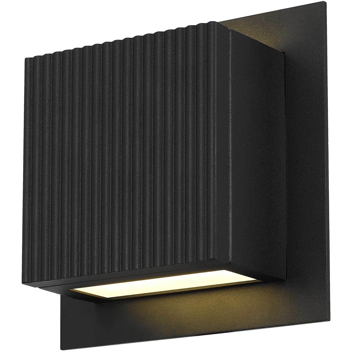 Alteck Lighting AW0061-3CCT-W-BK Miami LED 6.25 inch Sand Black Outdoor Wall Sconce