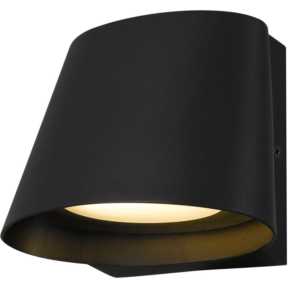 Alteck Lighting AW0115-3CCT-W-BK Grace LED 5 inch Sand Black Outdoor Wall Sconce