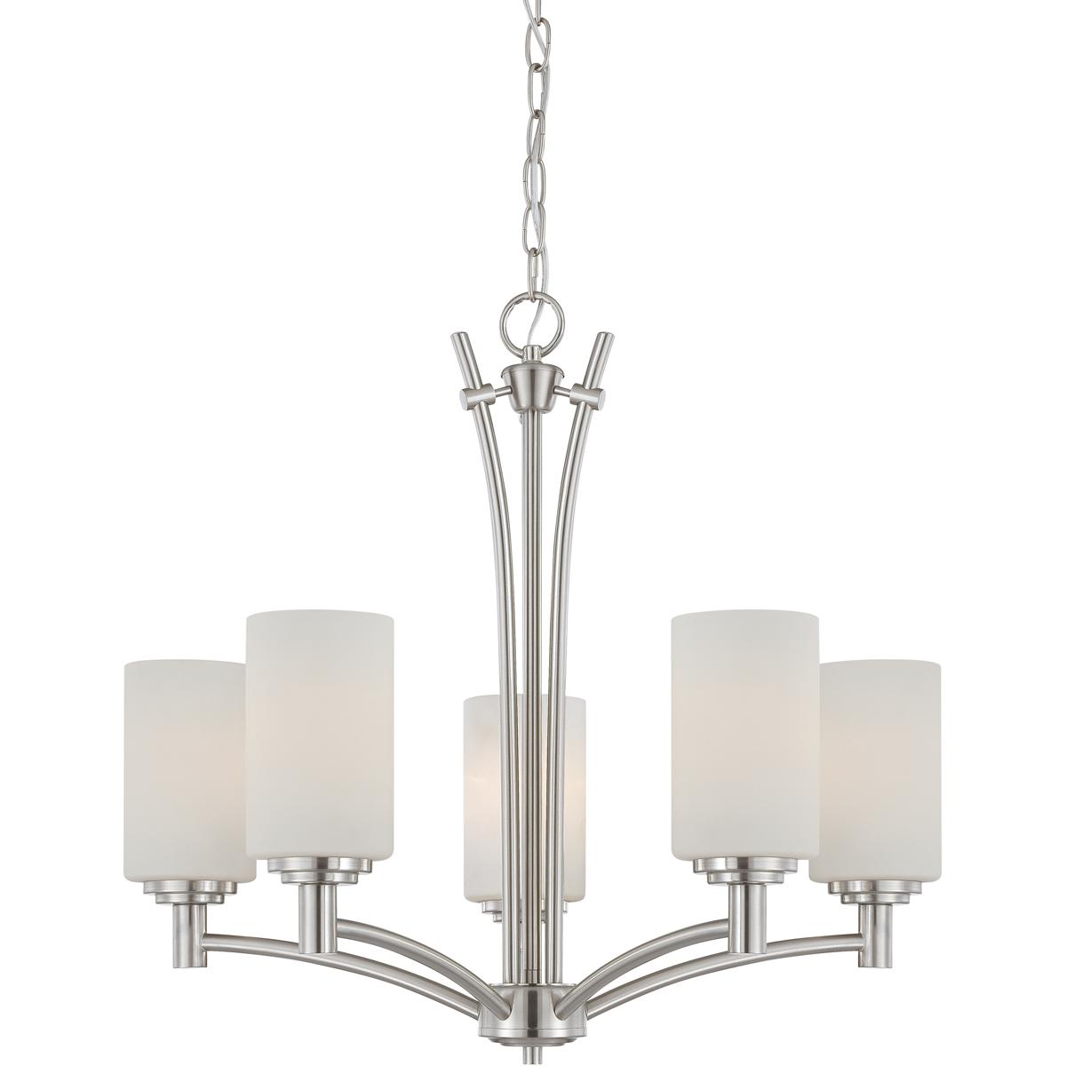 Atlas Lighting & Home 190041217 Pittman 5 Light 24 inch Brushed Nickel Chandelier Ceiling Light
