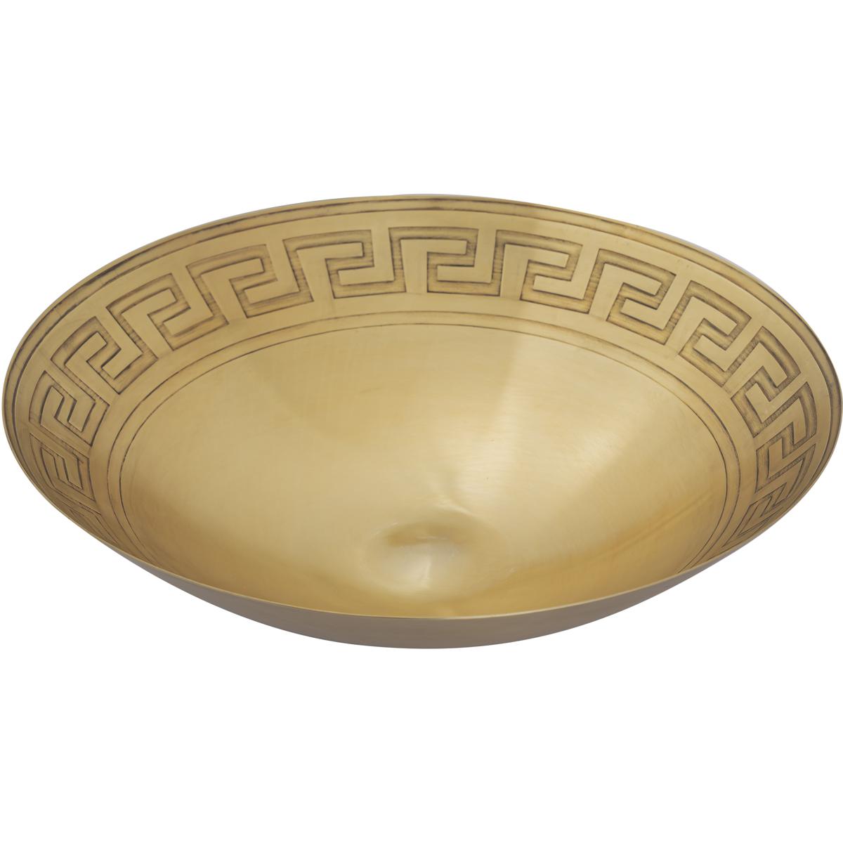 Atlas Lighting & Home AC11347-01 Greek Key 19 X 5 inch Centerpiece Bowl in Antique Brass