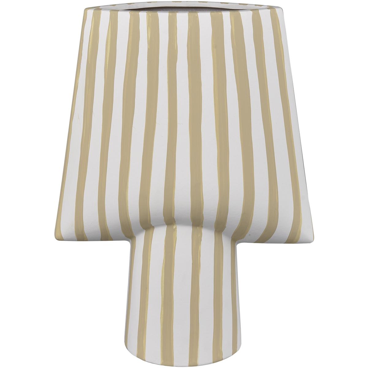 Atlas Lighting & Home AC11376-01 Hawking 12 X 9 inch Vase in White with Beige