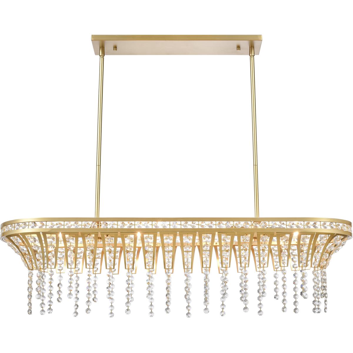 Atlas Lighting  Home CL11015GD Fantania 4 Light 36 inch Champagne Gold Linear Chandelier Ceiling Light