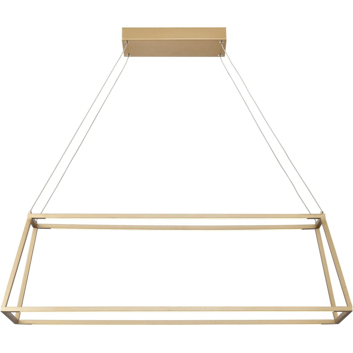 Atlas Lighting & Home CL11024-GD Minimalist LED 36 inch Soft Gold Linear Chandelier Ceiling Light