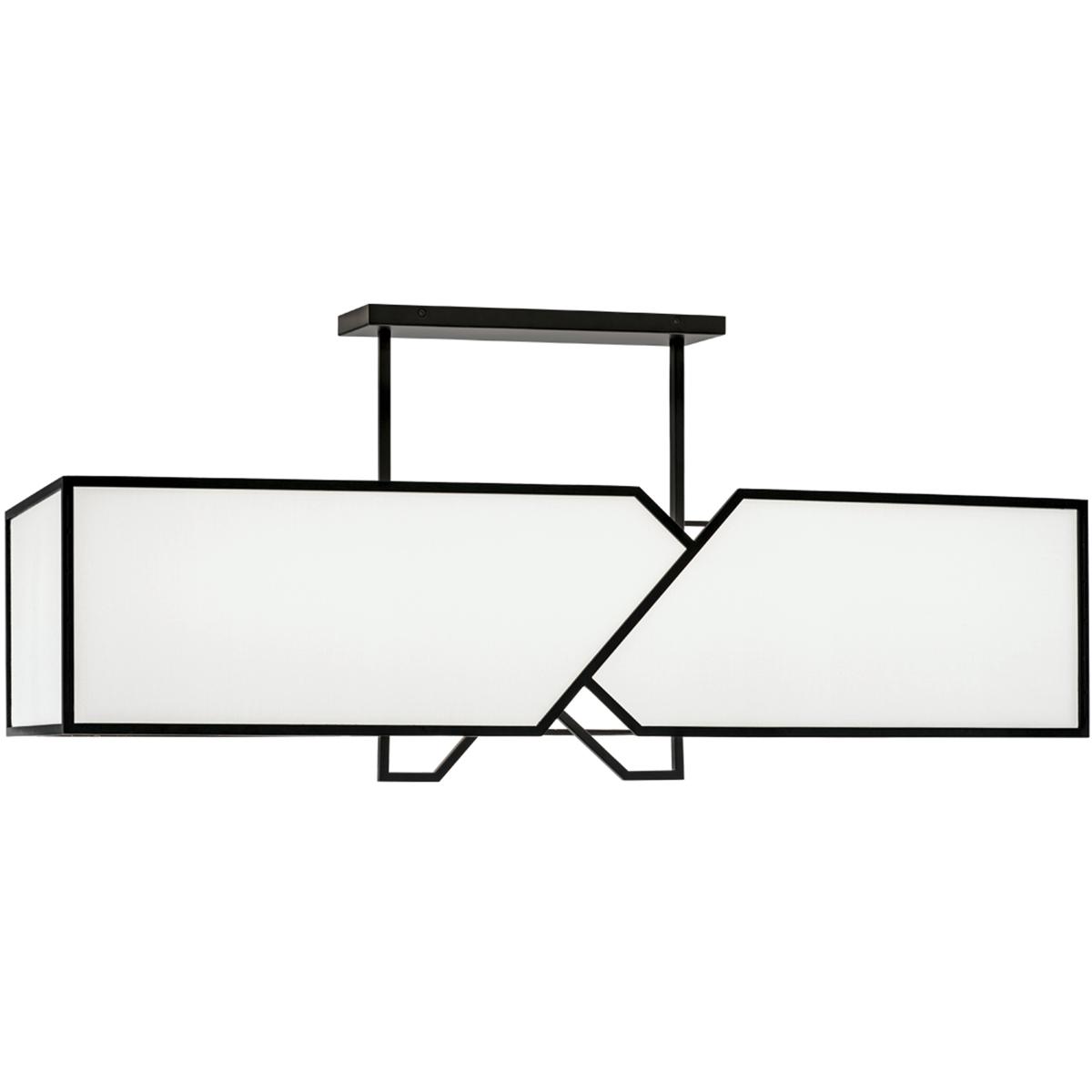 Atlas Lighting & Home CL11025-BK Moiselle 6 Light 48 inch Matte Black Linear Chandelier Ceiling Light