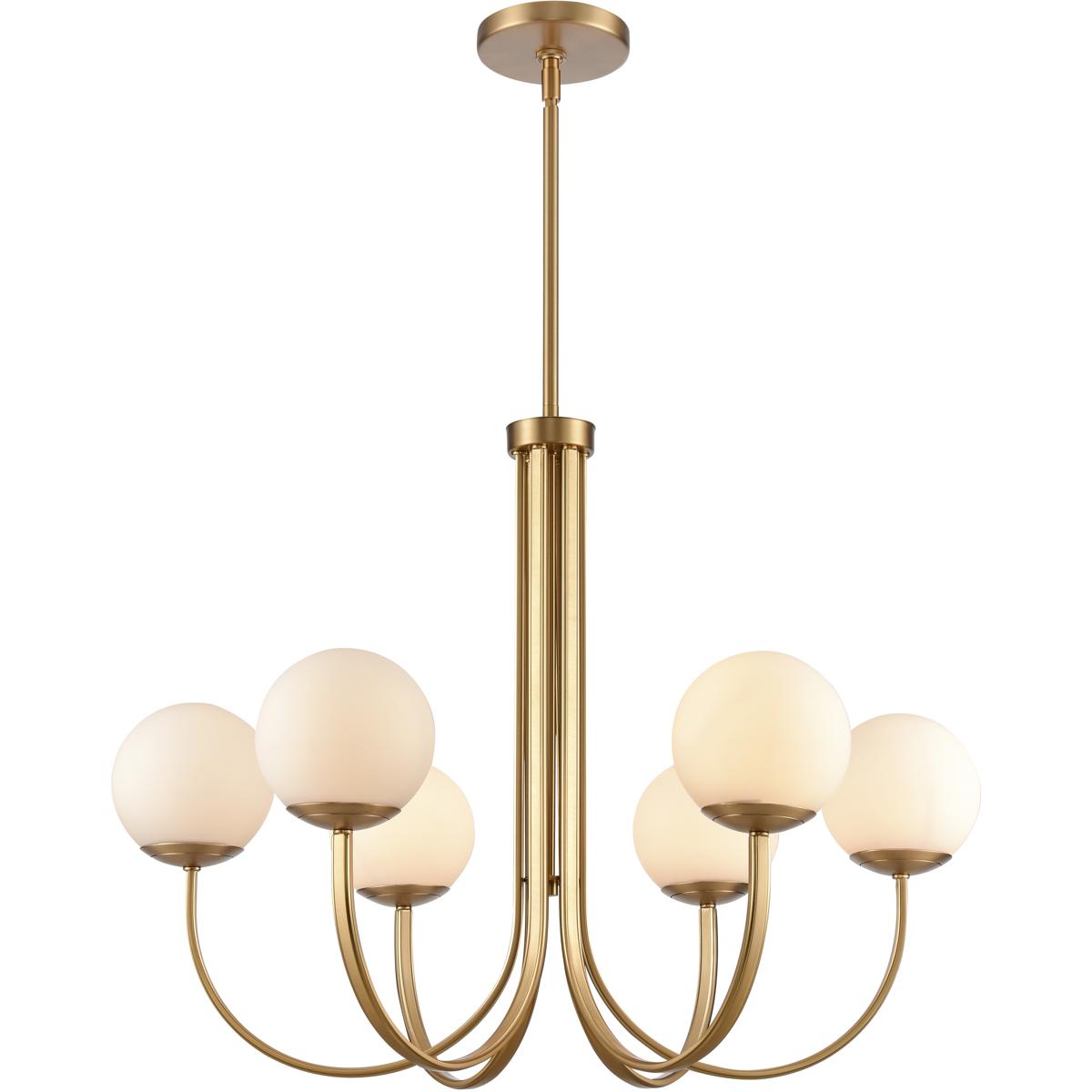 Atlas Lighting & Home CL11112-GD Caroline 6 Light 32 inch Brushed Gold Chandelier Ceiling Light