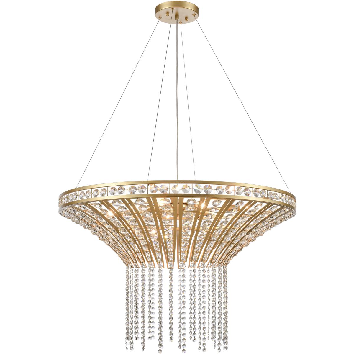 Atlas Lighting  Home CL11169GD Fantania 8 Light 36 inch Champagne Gold Chandelier Ceiling Light