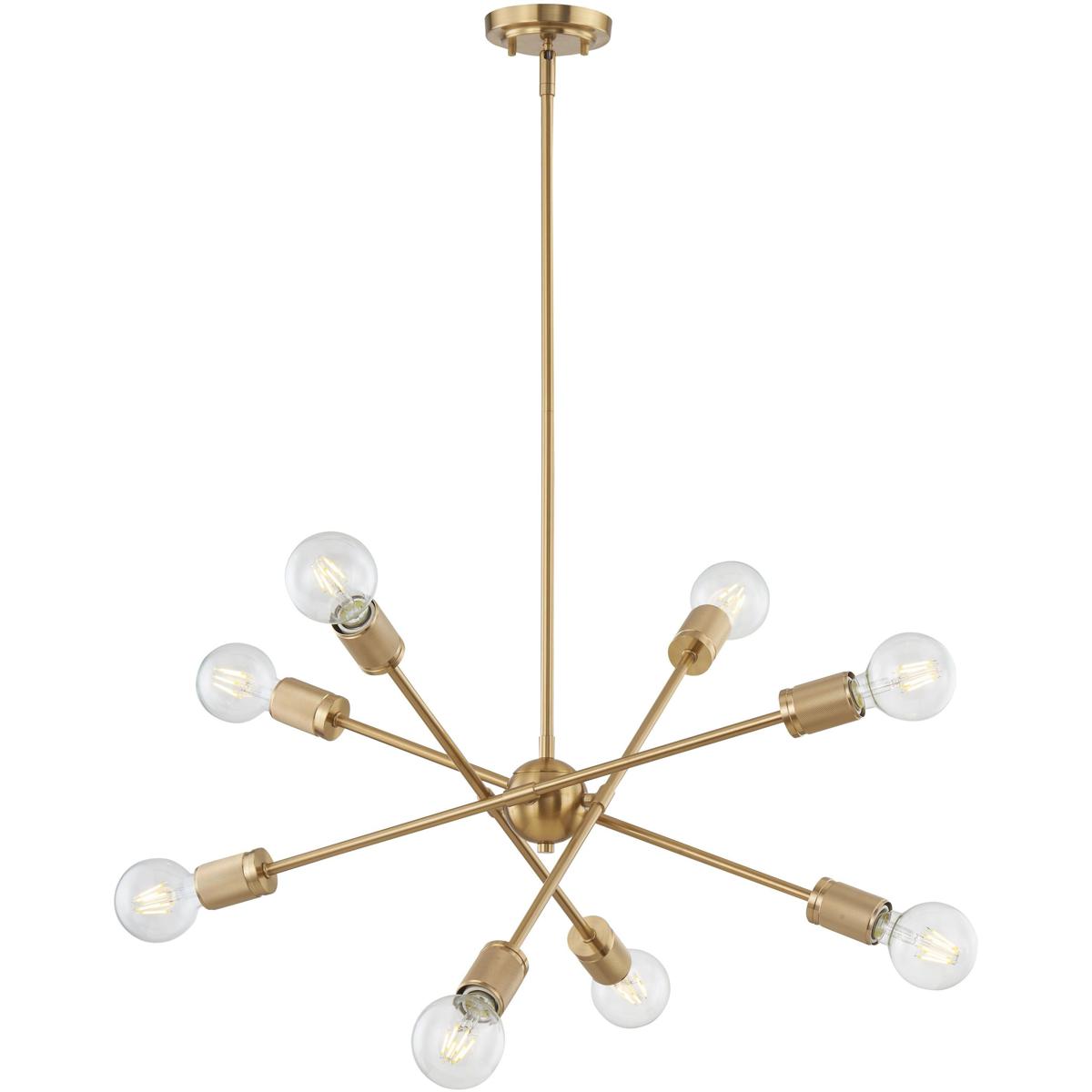 Atlas Lighting & Home CL11254-BS Module 8 Light 22 inch Burnished Brass Chandelier Ceiling Light