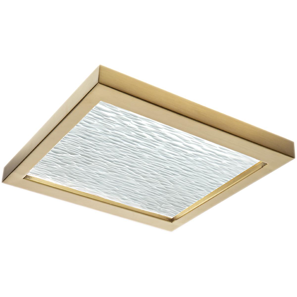 Atlas Lighting & Home CL11453-BS For-Square LED 12 inch Satin Brass with White Flush Mount Ceiling Light