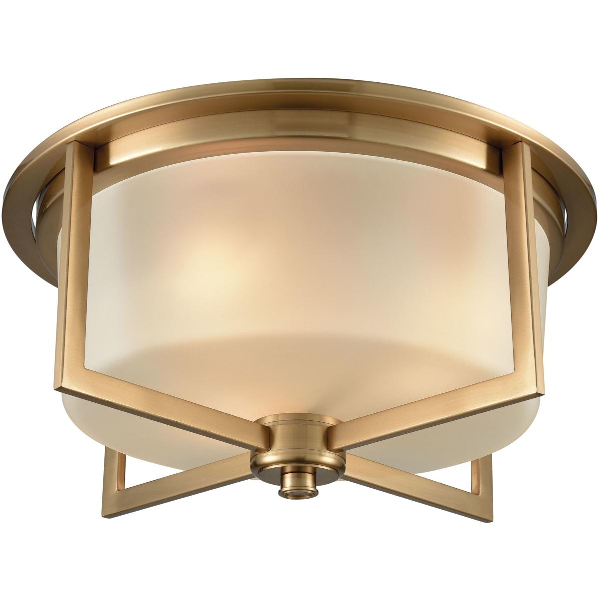 Atlas Lighting & Home CL11518-BS Vancourt 3 Light 15 inch Satin Brass Flush Mount Ceiling Light