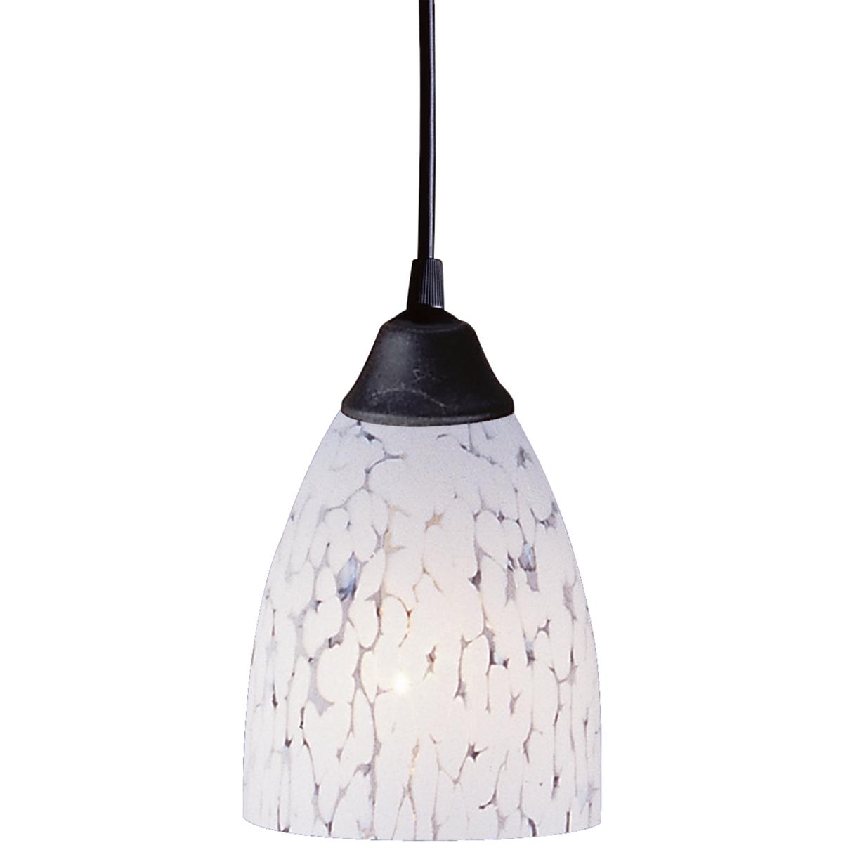 Atlas Lighting & Home CL11565-WH1 Classico 1 Light 5 inch Dark Rust Mini Pendant Ceiling Light in Snow White Glass