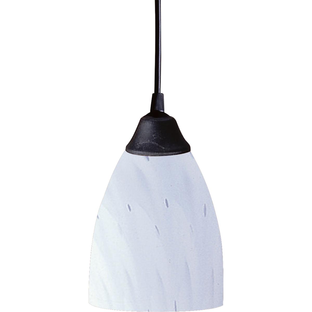 Atlas Lighting & Home CL11565-WH2 Classico 1 Light 5 inch Dark Rust Mini Pendant Ceiling Light in Simple White Glass