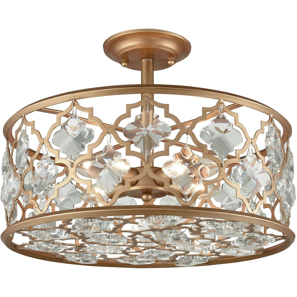Atlas Lighting & Home CL11858-GD Armand 4 Light 17 inch Matte Gold Semi Flush Mount Ceiling Light