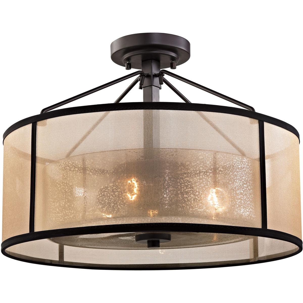Atlas Lighting & Home CL11882-BZ Diffusion 3 Light 18 inch Oil Rubbed Bronze Semi Flush Mount Ceiling Light