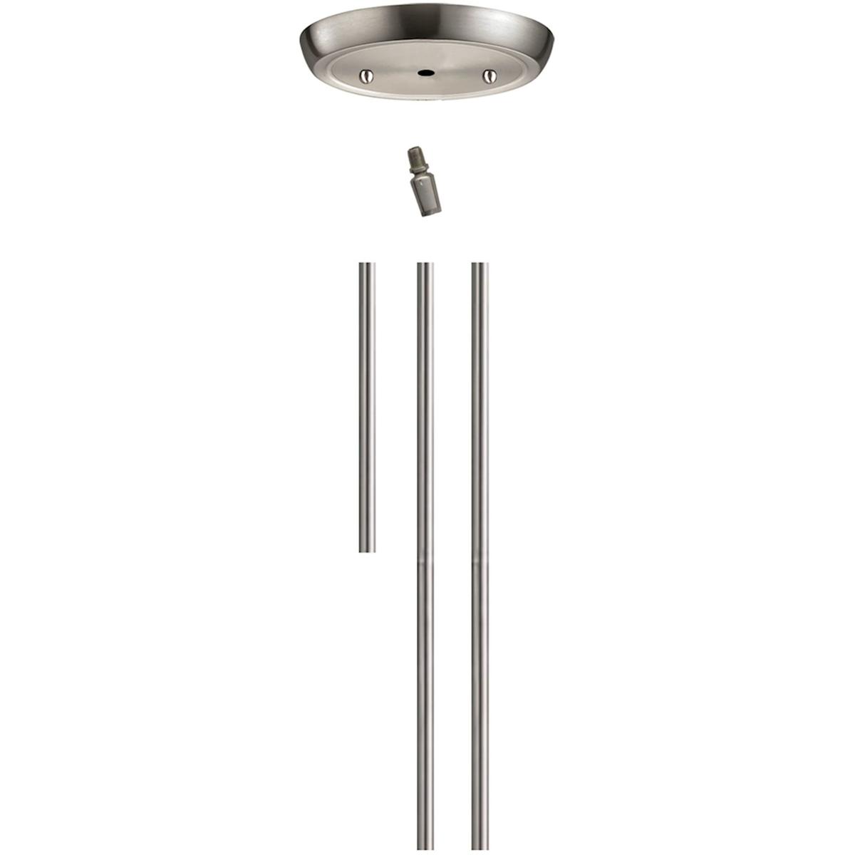 CL11973-NK 2 x 12 x 2 in. 1 x 6 in. & 2 x 12 in. Extensions Rod Kit - Satin Nickel