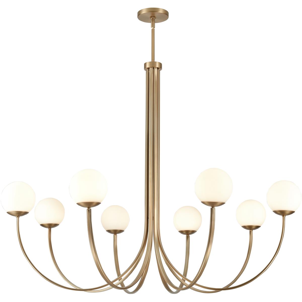 Atlas Lighting & Home CL12113-GD Caroline 8 Light 54 inch Brushed Gold Chandelier Ceiling Light