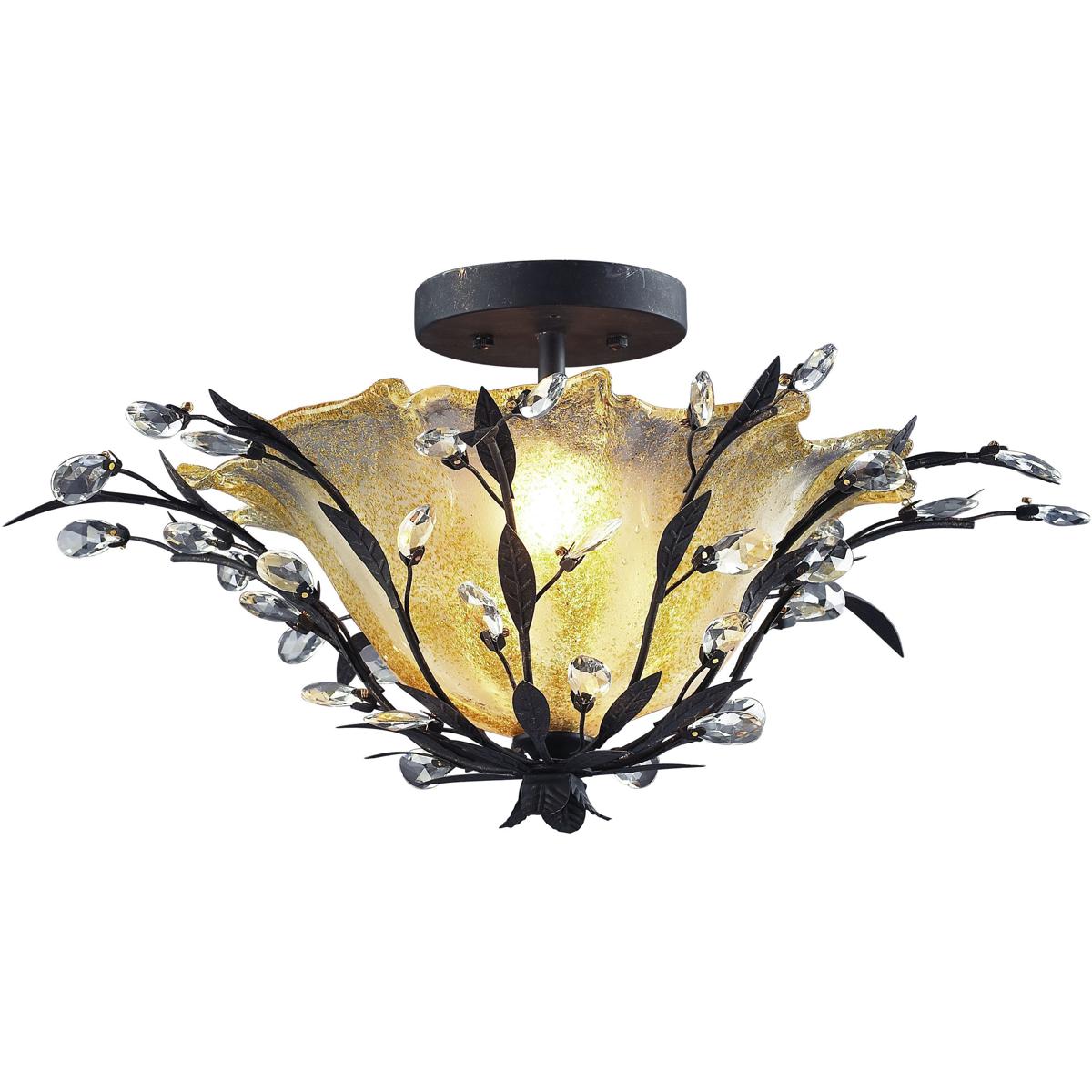 Atlas Lighting & Home CL12134-BZ Circeo 2 Light 24 inch Deep Rust Semi Flush Mount Ceiling Light