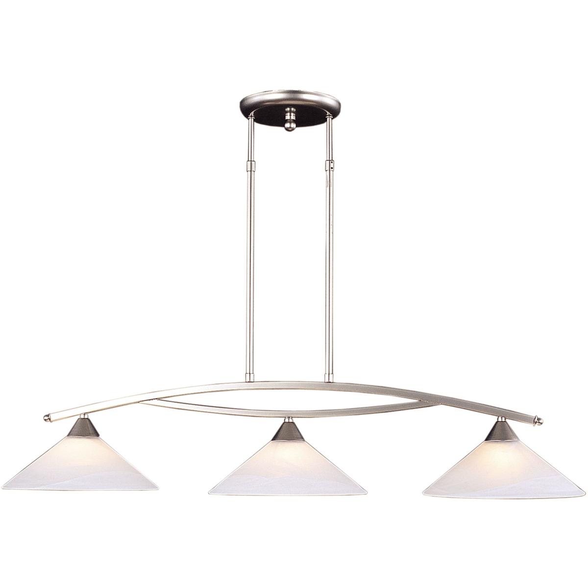 Atlas Lighting & Home CL12227-NK Elysburg 3 Light 43 inch Satin Nickel Linear Chandelier Ceiling Light