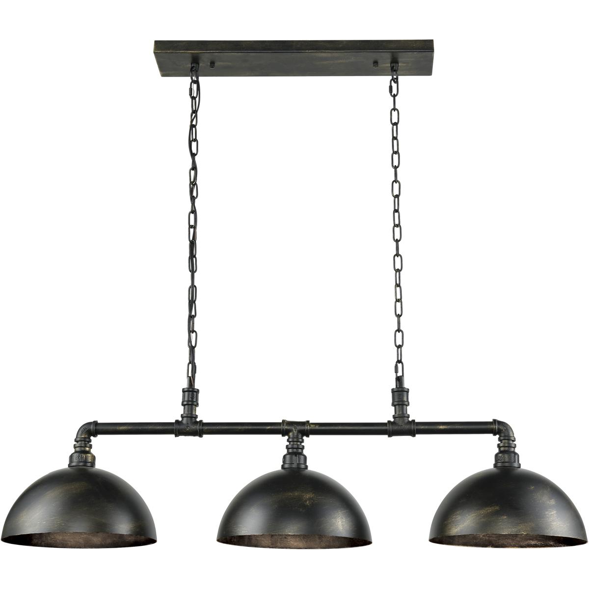 Atlas Lighting & Home CL12355-BK Mulvaney 3 Light 49 inch Black Linear Chandelier Ceiling Light