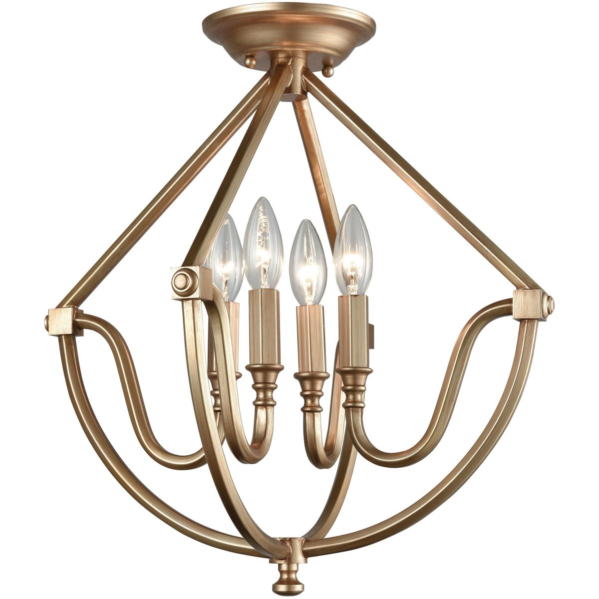 Atlas Lighting & Home CL12544-GD Stanton 4 Light 16 inch Matte Gold Semi Flush Mount Ceiling Light
