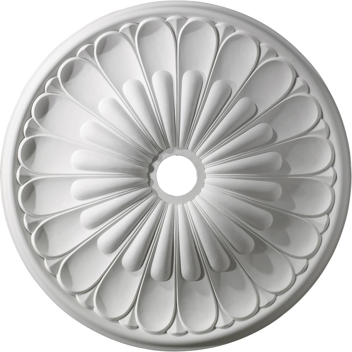 LA11049-WH 1 x 32 x 32 in. Melon Reed Wide Ceiling Medallion - White