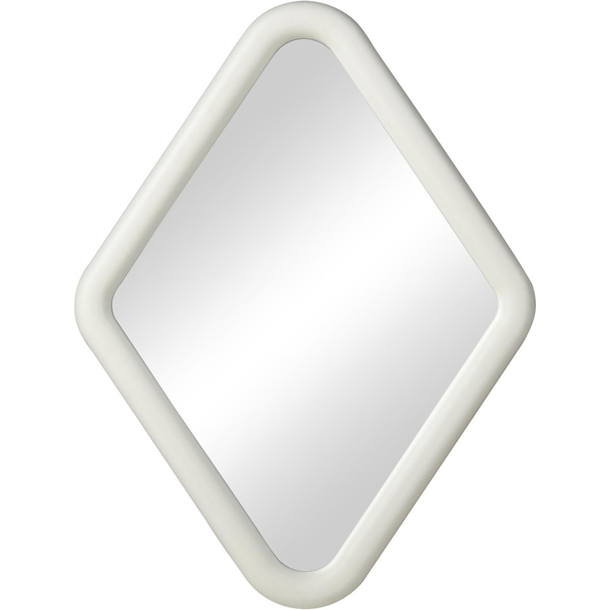 Atlas Lighting & Home MI11033-01 Diamond 33 X 25 inch White with Mirror Wall Mirror
