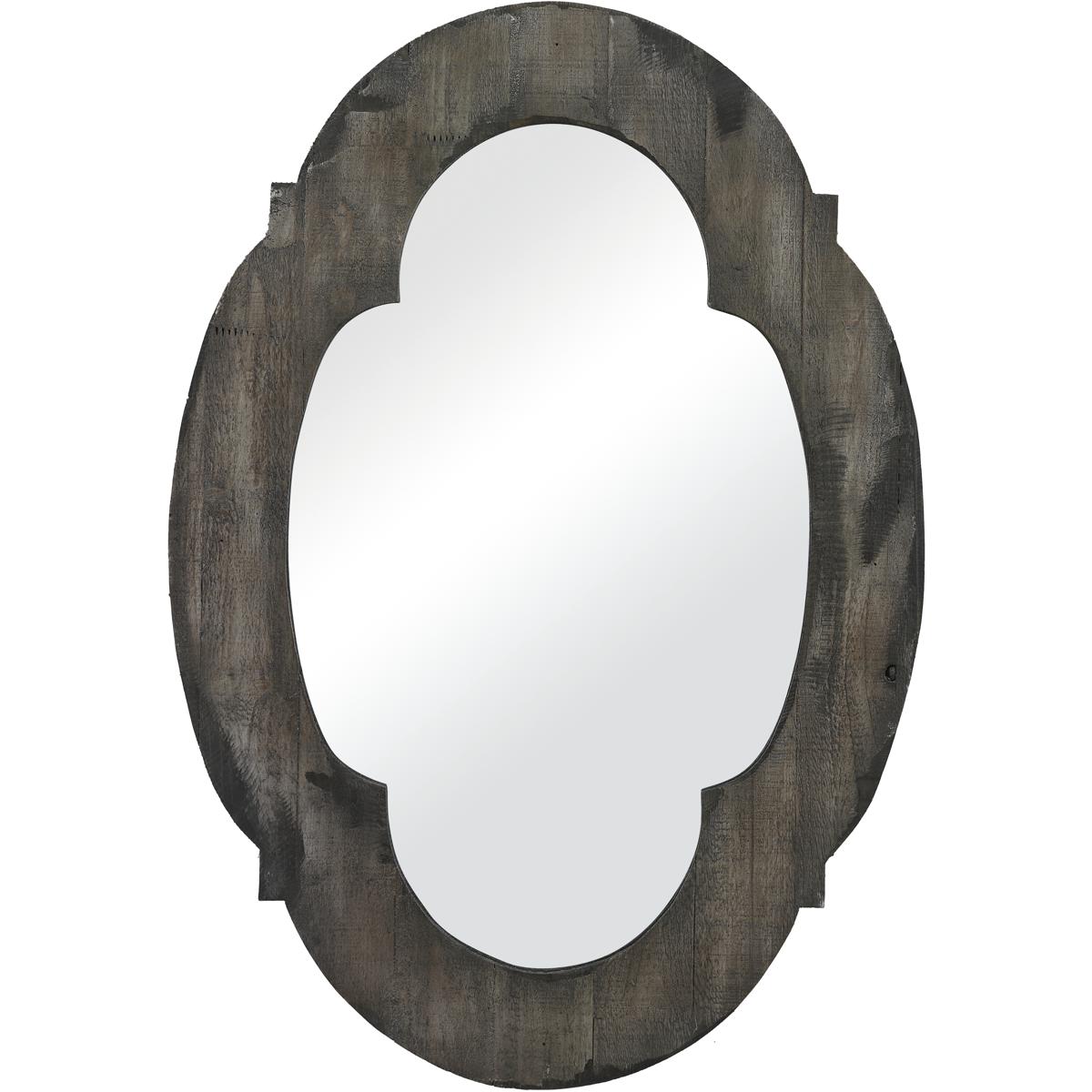 Atlas Lighting & Home MI11091-01 Wood Framed 28 X 19 inch Aged Brown with Mirror Wall Mirror