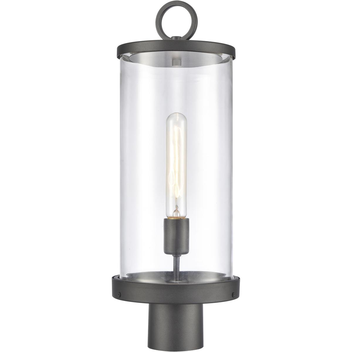 OL11264-BK 20.75 x 7.5 x 7.5 in. Hopkins High 1-Light Outdoor Post Light - Charcoal Black